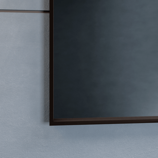 Balmani Expo Badspiegel: Rechteckig, Schwarz, 45 x 120 cm