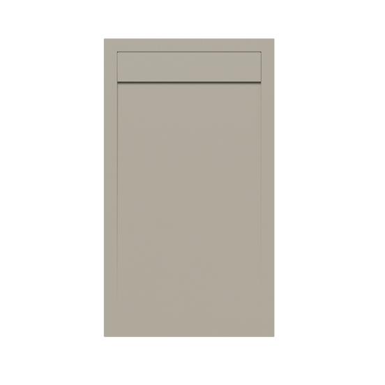 Luca Varess Dandy receveur de douche 140 x 80 cm marbre composite Soie grise mat structure rock