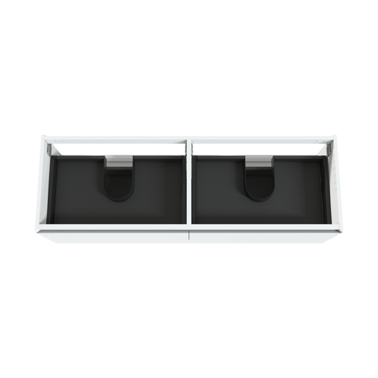 Balmani Idra hängender Waschbeckenunterschrank: 180 x 55 cm, Weiß matt, 4 Schubladen