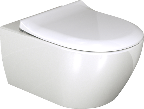 Villeroy & Boch Subway 2.0 wc suspendu Blanc Brillant sans rebord avec abattant fin