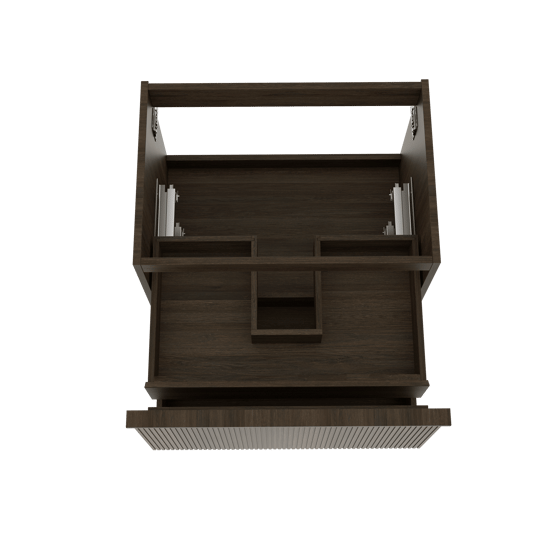 Balmani Forma meuble sous-vasque suspendu 75 x 55 cm chêne fumé 2 tiroirs