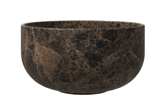 Balmani Bowl waskom Dark Emperador marmer rond Ø 24 cm