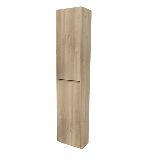 Storke Edge staande badkamerkast links ruw eiken 40 x 30 x 200 cm