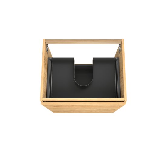 Balmani Lucida staande wastafelonderkast 67,5 x 55 cm ruwe eik 3 lades