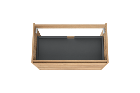 Storke Seda zwevend wastafelonderkast 95 x 52 cm ruw eiken 2 lades