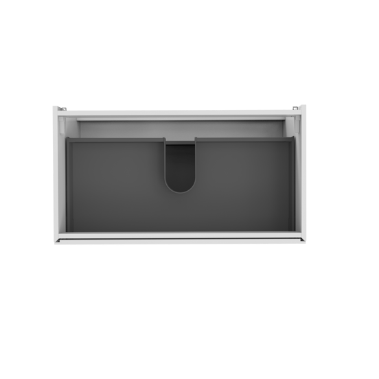 Storke Edge meuble sous-vasque suspendu 95 x 52 cm Blanc Brillant 2 tiroirs