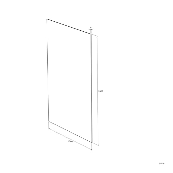 Balmani Modular Walk-In Dusche: 160 x 200 cm, Bronzeglas, Roségold Profil, gebürstet