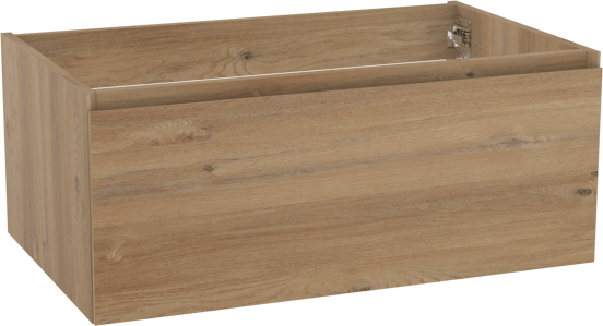 Storke Edge hängender Waschbeckenunterschrank: 85 x 52 cm, Eiche rustikal, 1 Schublade