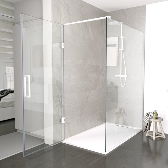 Balmani Modular douchedeur scharnieren en greep mat wit