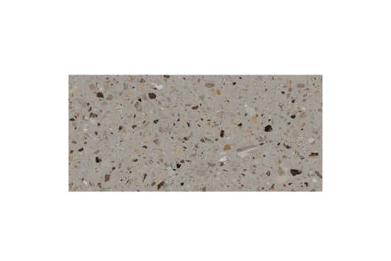 Balmani Stretto Einzel- oder Doppel Waschtischplatte greige terrazzo 120 x 55 cm
