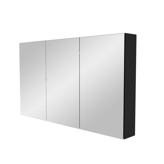 Storke Reflecta spiegelkast 130 x 75 cm Mat Zwart