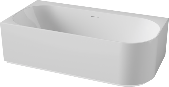 Luca Varess Laguna Whirlpool: Eckwanne, links, mit LED-Beleuchtung, 170 x 85 cm, Acryl, Weiß Glänzend