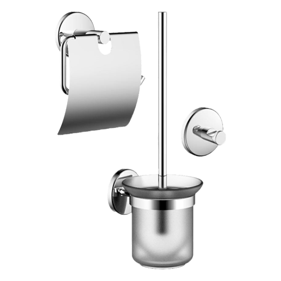 Linie Ecco wc-accessoireset chroom