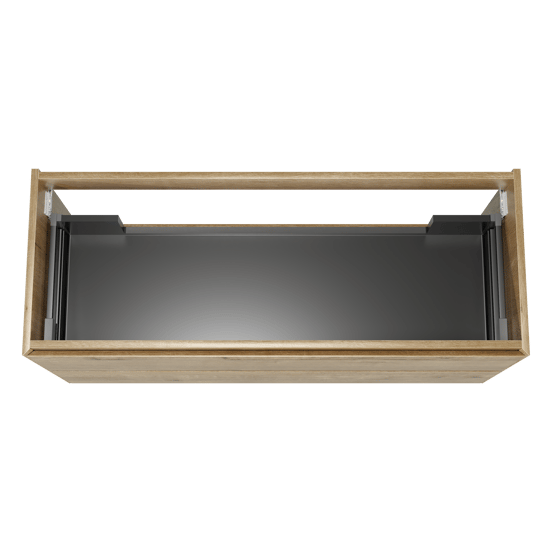 Balmani Mitra Compact zwevend wastafelonderkast 120 x 46 cm ruw eiken 2 lades