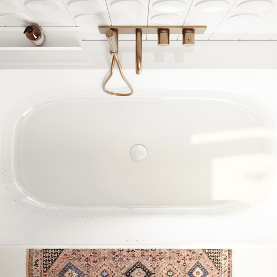 Luca Varess Laguna Whirlpool: Eckwanne, links, mit LED-Beleuchtung, 170 x 85 cm, Acryl, Weiß Glänzend