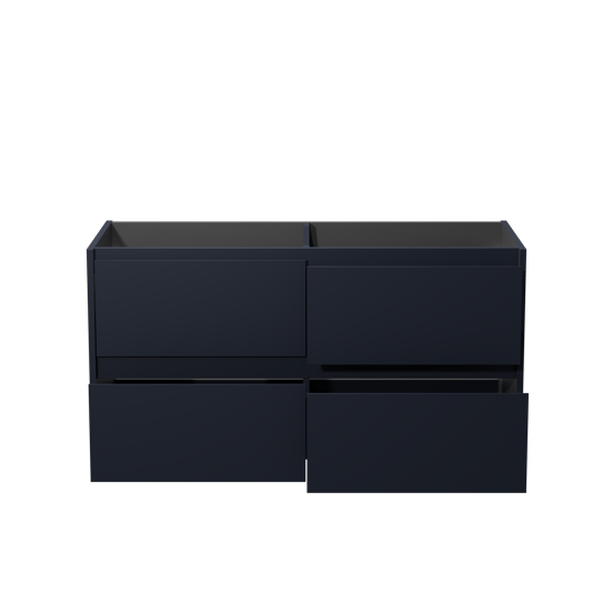 Storke Seda hängender Waschbeckenunterschrank: 120 x 52 cm, Nachtblau, 4 Schubladen