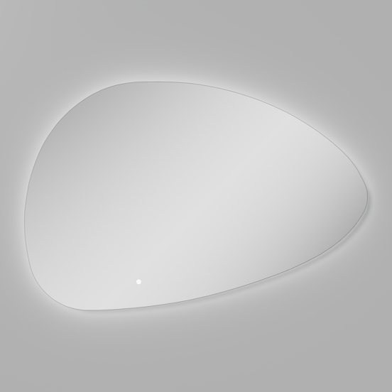 Luca Varess Organic Badspiegel mit Beleuchtung: Organisch, 120 cm, mit Anti-Beschlag Spiegelheizung