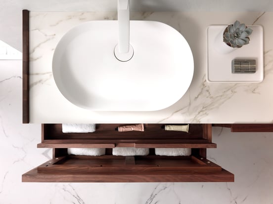 Balmani Fato waskom matte Solid Surface ovaal 54 x 34 cm