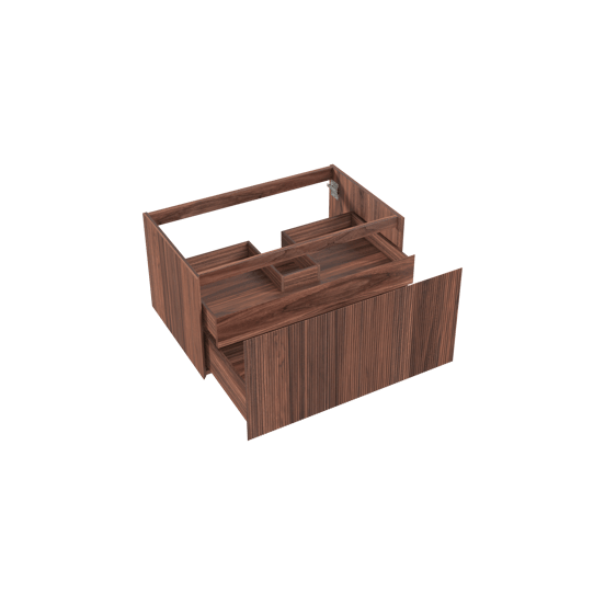 Balmani Fila meuble sous-vasque suspendu 90 x 55 cm plaqué noyer 2 tiroirs