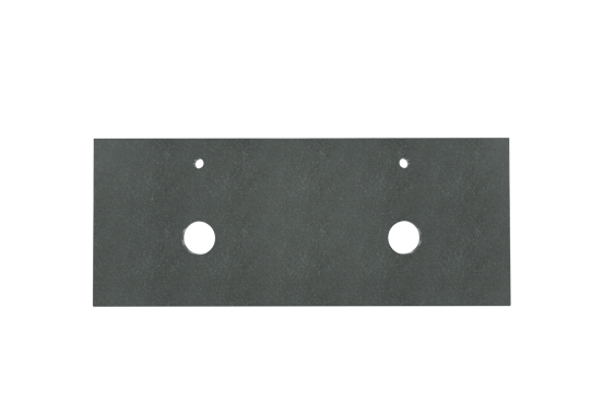 Balmani Rock Doppelwaschtischplatte, Granit poliert, 135 x 55 cm