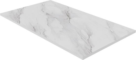 Luca Varess Suite receveur de douche 160 x 90 cm marbre composite Marble White 