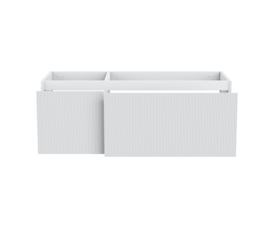 Balmani Fila meuble sous-lavabo suspendu 135 x 55 cm asymétrique droite blanc mat 4 tiroirs