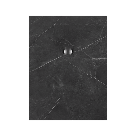 Luca Varess Suite Duschwanne 120 x 90 cm Marmorkomposit Marble Dark 