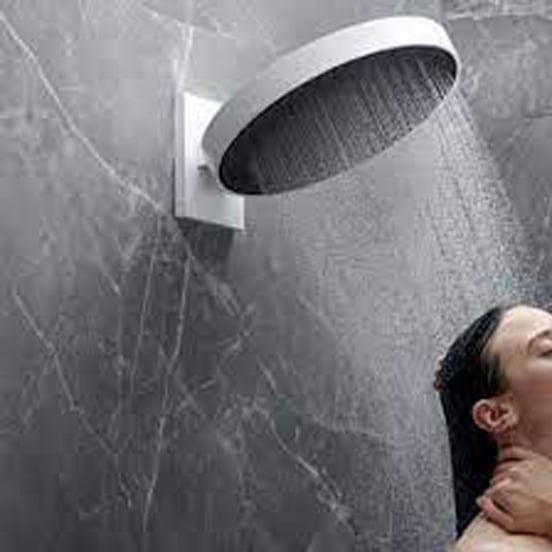 Hansgrohe Rainfinity 360 tête de douche ronde avec support mural 36 cm blanc mat