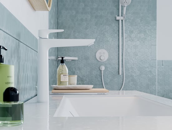 Hansgrohe Talis E 240 verhoogde wastafelkraan Matt White