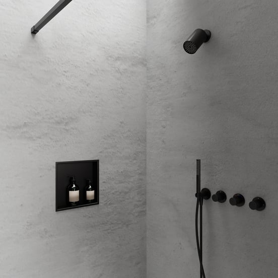 Blaufoss Box Niche encastrée 30 x 30 cm noir mat