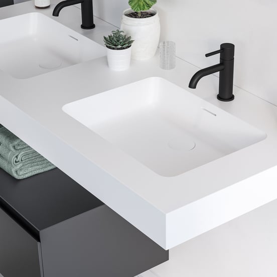 Blaufoss Round S wastafelkraan mat zwart