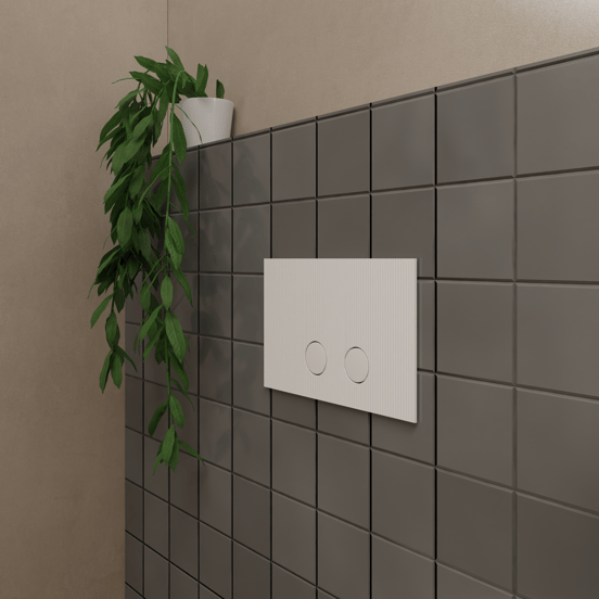 Perola Ribs bedieningspaneel Mat Wit voor UP320 of UP720 inbouwreservoir