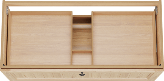 Balmani Lemon meuble sous-lavabo suspendu 120 x 55 cm Placage chêne naturel 2 tiroirs