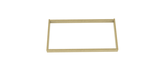 Balmani Lucida sokkel voor wastafelonderkast verweerd eiken 90 x 55 cm