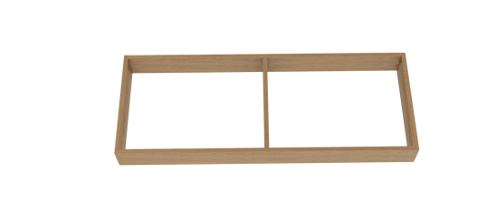 Balmani Legno socle pour meuble sous-vasque chêne vieilli 135 x 52,5 cm