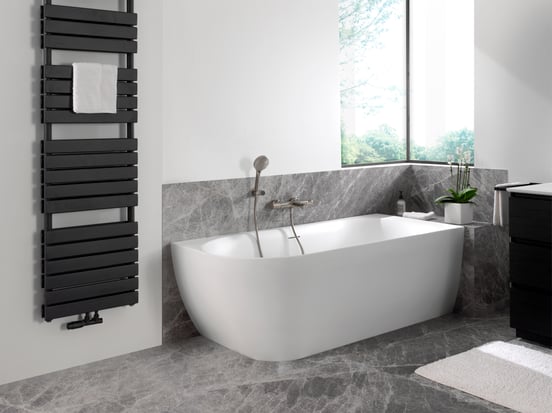 Luca Varess Otello tweepersoons hoekbad rechts 170 x 80 cm acryl Glanzend Wit