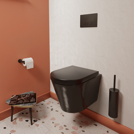 Perleas plaque de commande noir mat pour Ideal Standard Prosys bâti-support