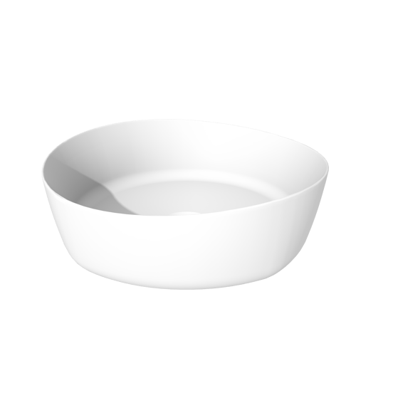 Balmani Jezi Aufsatzwaschbecken: Solid Surface, matt, rund, Ø 37,5 cm