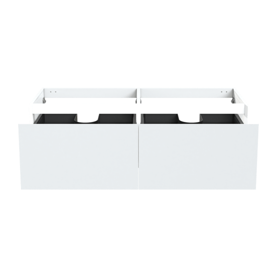 Balmani Idra hängender Waschbeckenunterschrank: 150 x 55 cm, Weiß matt, 4 Schubladen
