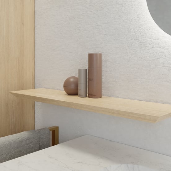 Balmani Mitra étagère murale placage chêne naturel 60 x 16 cm