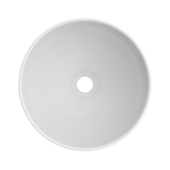 Linie Lavo Aufsatzwaschbecken: Weiß matte Keramik, rund, Ø 32 cm