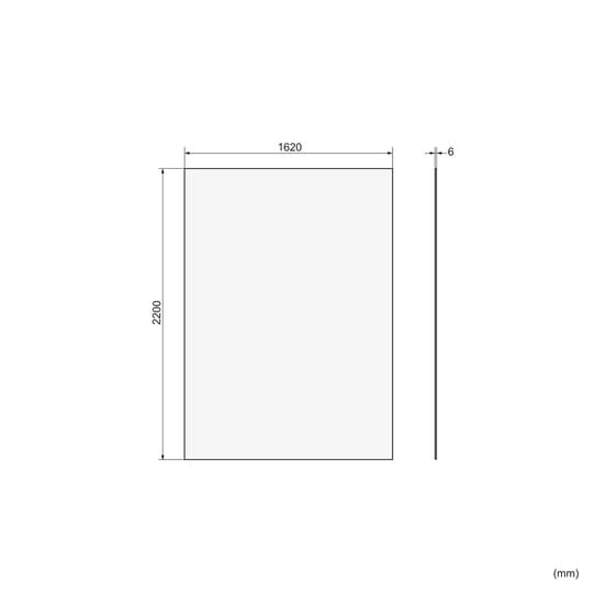 Balmani Piatto douchewandpaneel 160 x 220 cm Solid Surface mat wit