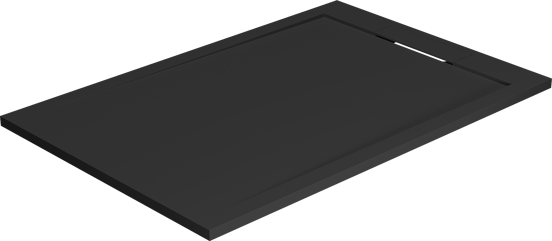 Balmani Andes douchebak 120 x 80 cm top solid Mat Zwart