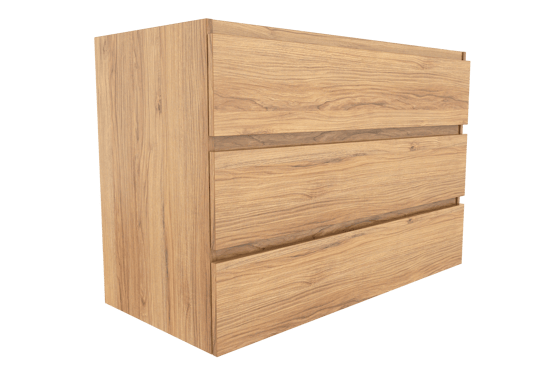 Balmani Lucida meuble sous-vasque a poser 120 x 55 cm teck 3 tiroirs