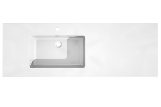 Storke Diva asymmetrisch linkse wastafel glanzend composiet marmer 100 x 52 cm