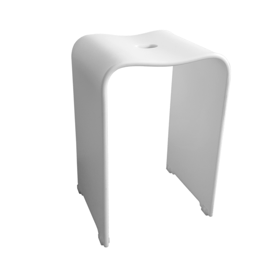 Luca Varess Coco chaise de douche blanc mat