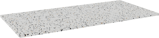Balmani Stretto enkel of dubbel wastafelblad Bianco Nero terrazzo 120 x 55 cm