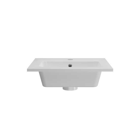 Storke Diva enkele wastafel glanzend wit composiet 45 x 35 cm