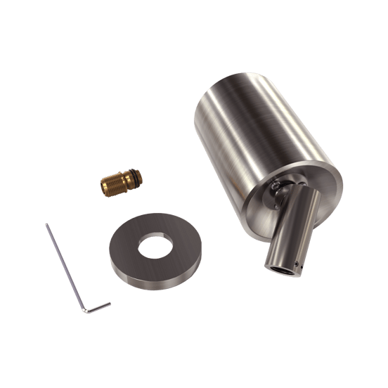 Blaufoss Luxor 90 Duschkopf Rund, 14 x 9 cm, Wandmontage, Brushed Coolmetal