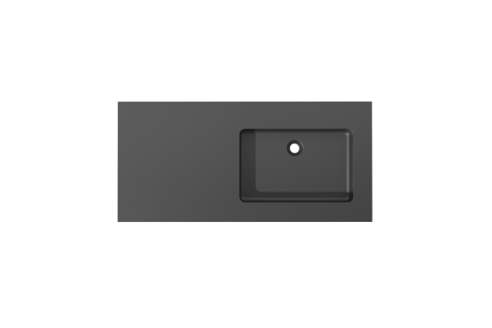 Storke Scuro Waschtisch, rechts, Quarz matt, 110 x 52 cm, Schrankkombination 45 cm